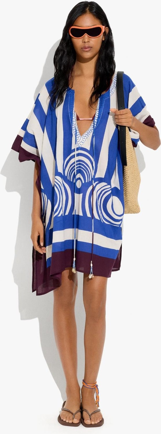 Parfois Kadın %100 Pamuk Çizgili Kaftan görsel 8