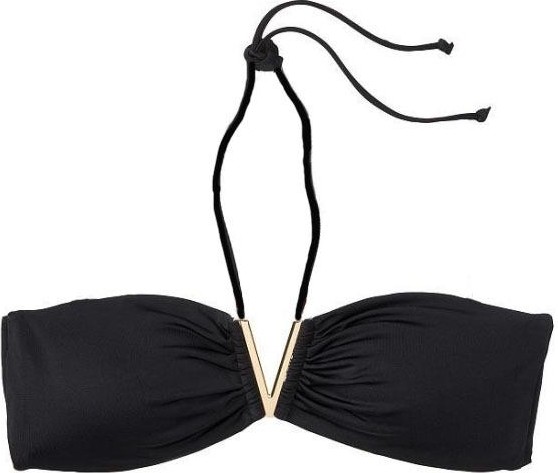 Deep Beach Metal Aksesuarlı Straplez Bikini Üstü