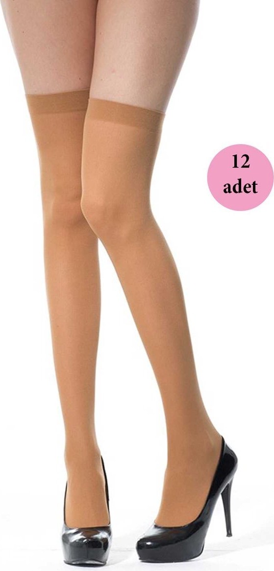 Müjde 12 Adet Mus Kaçmaz Lastikli Çorap 70 Denye 57 Ten