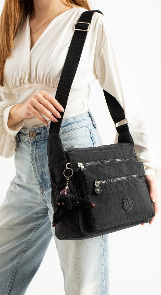 Baginn Kadın Postacı Çanta Hafif Klinkır Kumaş Çok Cepli Çapraz Askılı Omuz Çantası 30*25 cm Günlük Çanta