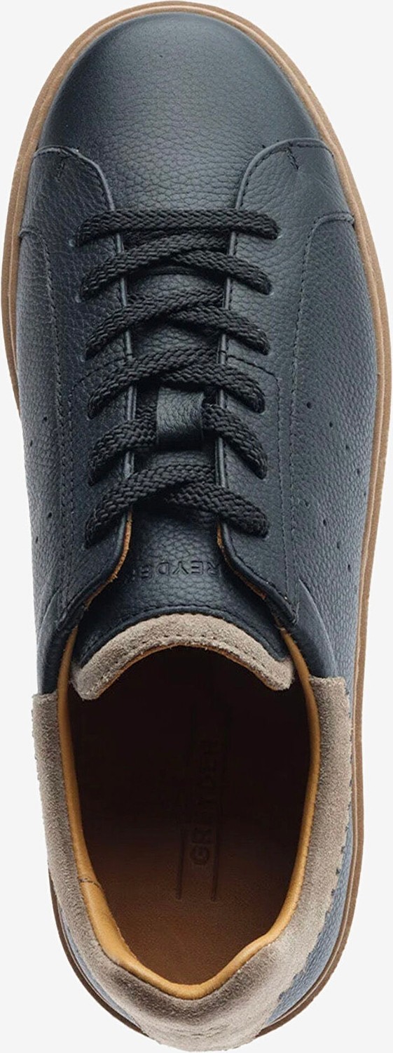 Greyder Erkek Siyah Hakiki Deri Sneaker Ayakkabı 6Y1SA18310 görsel 4