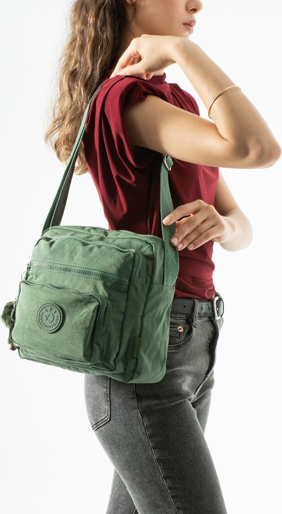 Baginn Kadın Postacı Çanta 28*32 cm 571 Collection Klinkır Hafif Yağmur Geçirmez Klinkır Kumaş Çok Cepli görsel 5