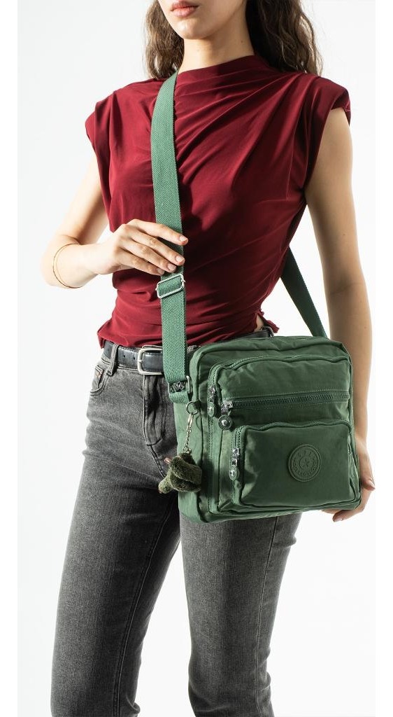 Baginn Kadın Postacı Çanta 28*32 cm 571 Collection Klinkır Hafif Yağmur Geçirmez Klinkır Kumaş Çok Cepli görsel 7