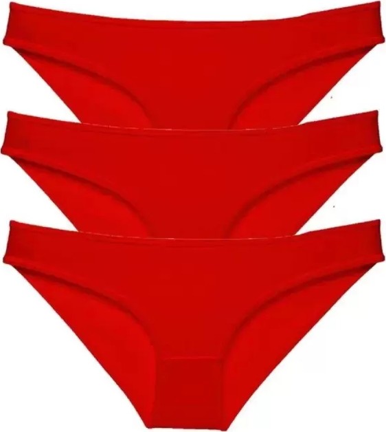 Royaleks 3 Adet Süper Eko Set Likralı Kadın Slip Külot Kırmızı