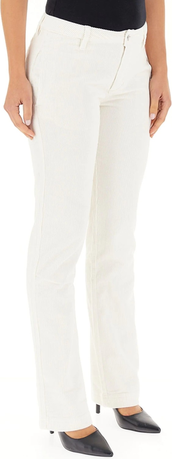 Calvin Klein Kadın / Kız Beyaz Calvin Klein Cotton Corduroy Stra, Ybı Kadın Beyaz Pantolon görsel 2