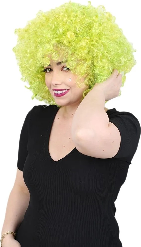 Uravas Store Animasyon Parti ve Palyaço Peruğu / Neon Yeşil görsel 4