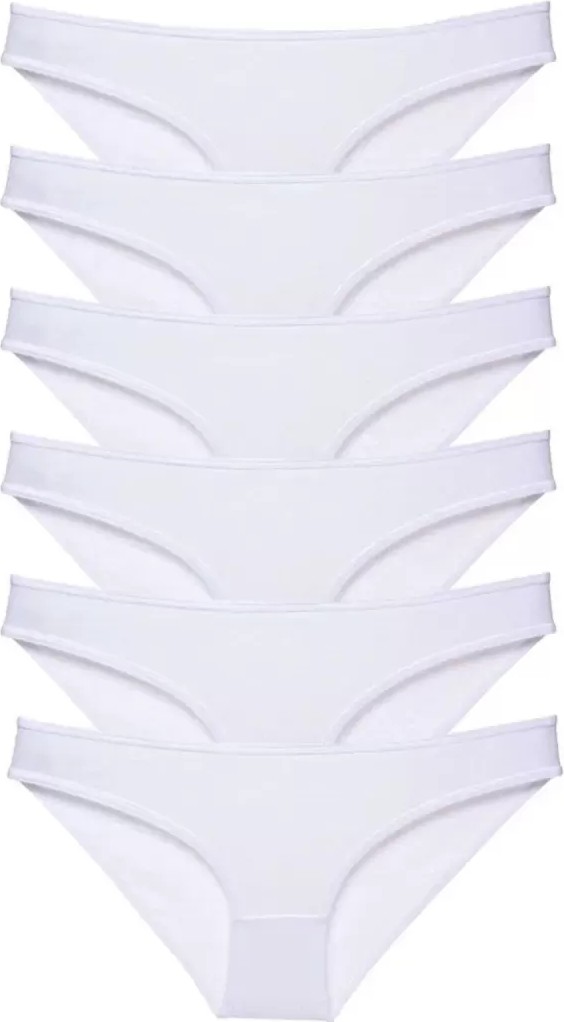 Royaleks 6 Adet Süper Eko Set Likralı Kadın Slip Külot Beyaz