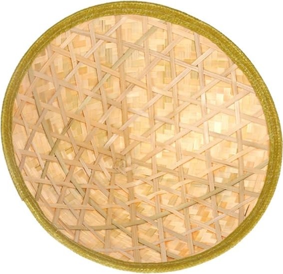 TeknoKapsül Naturel Renk Cambodia Kamboçyalı Vietnam Şapkası Pvc Hasır görsel 4