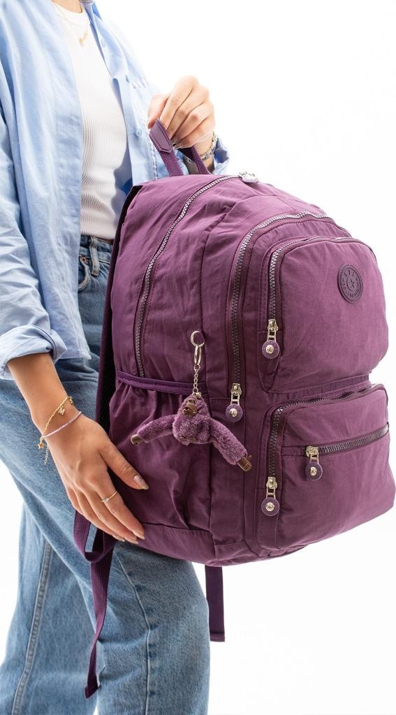 Baginn Kadın Sırt Çantası Hafif Kumaş Çok Cepli Kabin Boy Seyahat Çantası 43*30 cm