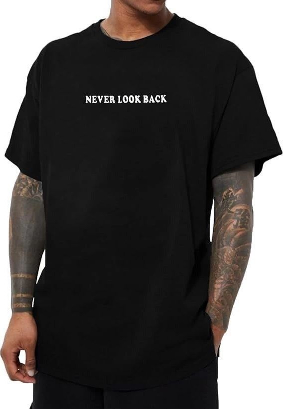 Fantastik Store Erkek Baskılı T-Shirt Kısa Kol Bisiklet Yaka Regular Fit Rahat Kalıp Tişört - Siyah görsel 2