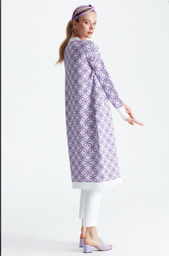 Belirtilmemiş 21190 Desenli Rayon Hırka görsel 6