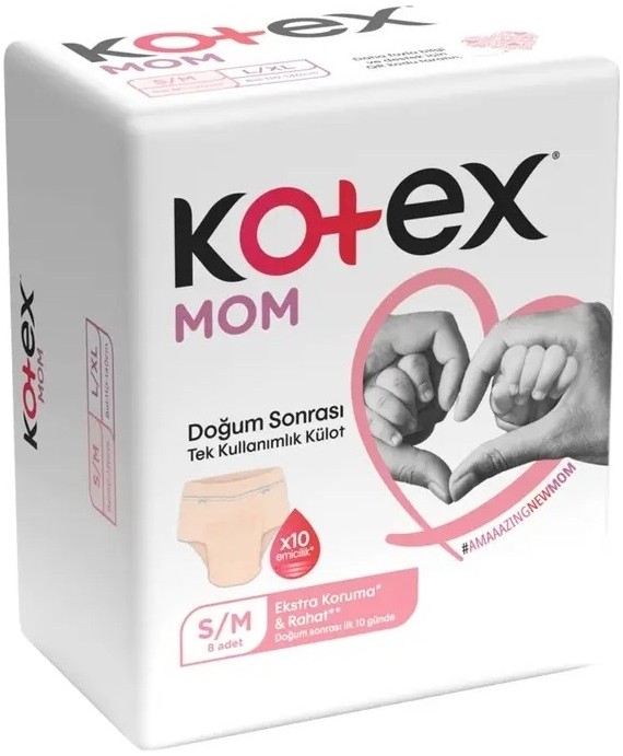 Kotex Mom Lohusa Külodu - Külot Bez S - Small - Küçük / M - Medium - Orta 72 Li Set (9pk*8) görsel 2