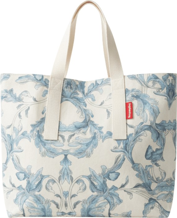Baghashtag Krem Çiçek Baskılı Gabardin Bez Çanta