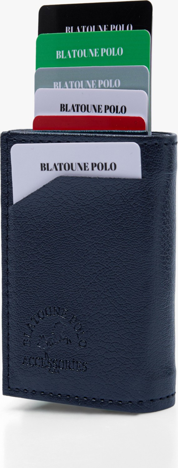 Blatoune Polo Erkek Vegan Deri RFID Korumalı Para Bölmeli Mekanizmalı Kartlık Cüzdan