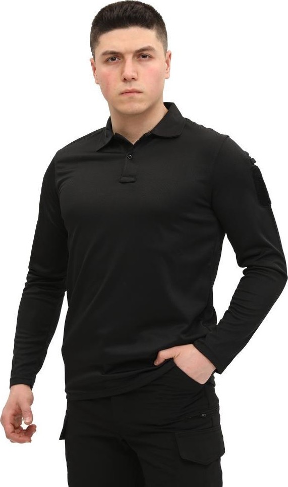 Single Sword Taktik T - Shirt - Polo Yaka Uzun Kol - Beden: XL | Renk: Siyah görsel 4