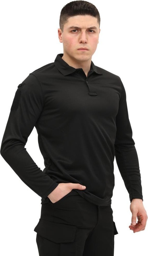 Single Sword Taktik T - Shirt - Polo Yaka Uzun Kol - Beden: XL | Renk: Siyah görsel 5