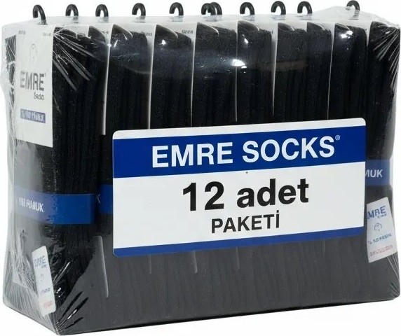 Beruflic Emre Erkek Dikişsiz Çorap 100% Pamuk - 12 Adet Under Moda görsel 7