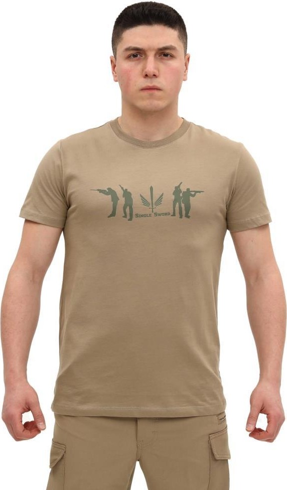 Single Sword Bisiklet Yaka Kısa Kollu Baskılı Yetişkin&Yetişkin T - Shirt - Beden: 3XL | Renk: Siyah