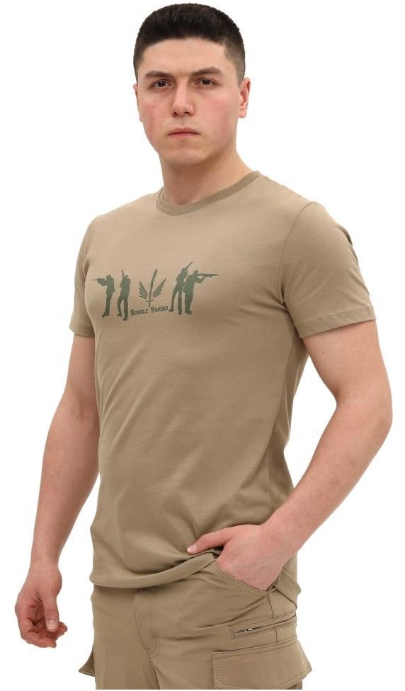 Single Sword Bisiklet Yaka Kısa Kollu Baskılı Yetişkin&Yetişkin T - Shirt - Beden: 3XL | Renk: Siyah görsel 8