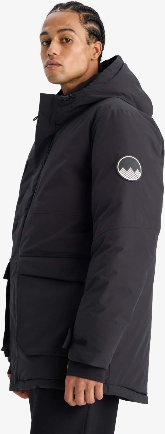 DeFacto Sıcak Tutan Su İtici Regular Fit Kapüşonlu Fermuarlı Rüzgar Geçirmez Parka Mont F3793AX25WN görsel 3