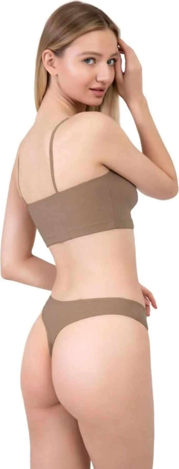 Cottonhill Kadın Fitilli Kaşkorse Tanga Külot 5'li Paket-2 görsel 8