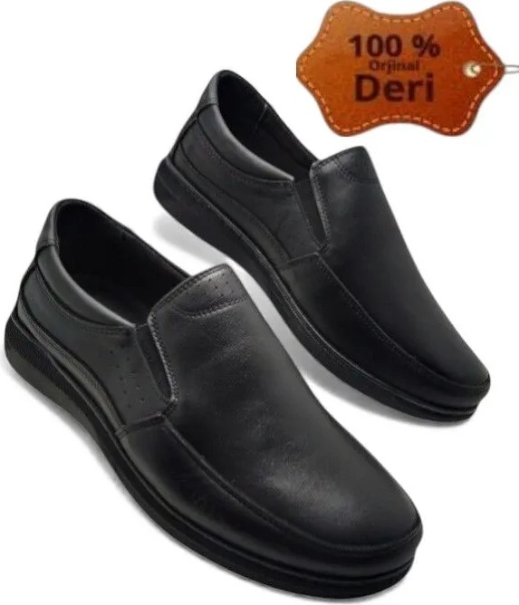 Magic Shoes Erkekler İçin Magic Shoes Klasik Mevsimlik Baba Ayakkabısı Düz Tabanlı 100% Orijinal Deri görsel 2