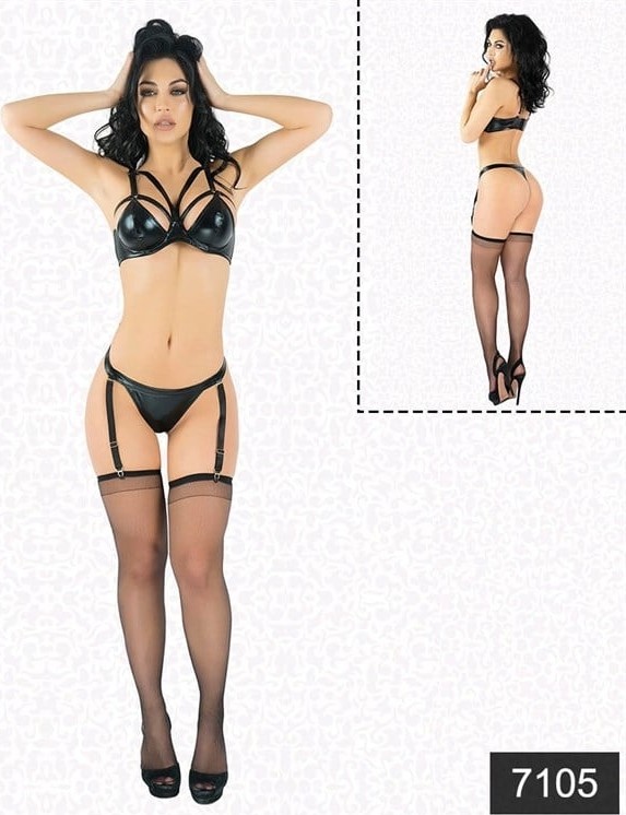 Aria's Closet Arias Closet Lateks Bralet Jartiyer Takımı