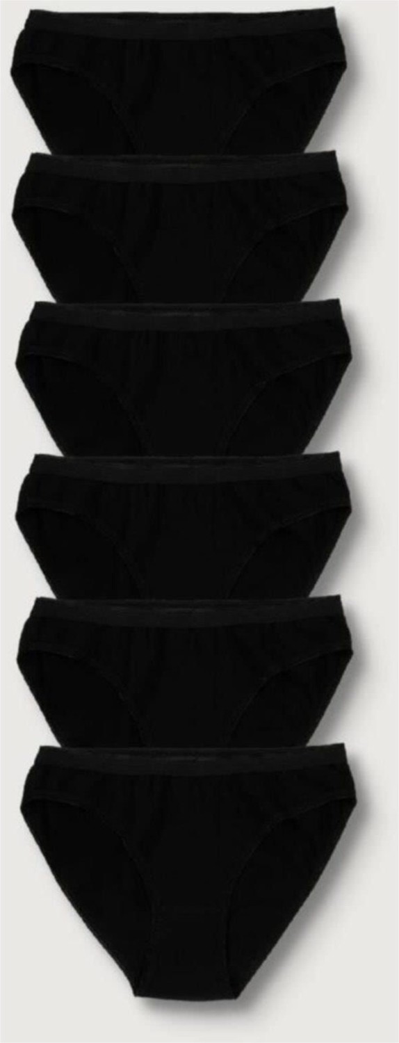Bonbonetti Kadın Siyah 6'lı Paket Bikini Külot