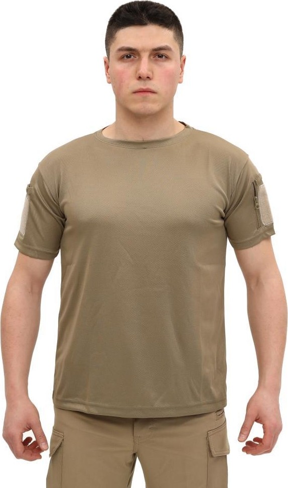 Single Sword Taktik T - shirt - Bisiklet Yaka Kısa Kol - Beden: L | Renk: Bej görsel 4