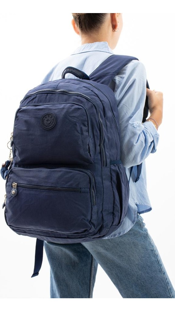 Baginn Kadın Sırt Çantası Hafif Kumaş Çok Cepli Kabin Boy Seyahat Çantası 43*30 cm görsel 2