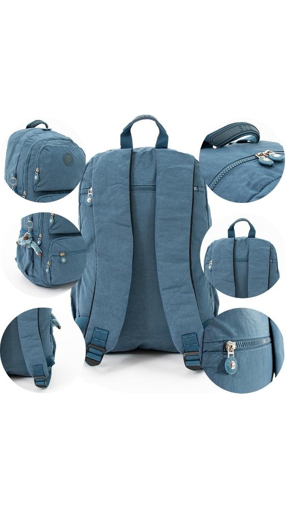 Baginn Kadın Sırt Çantası Hafif Kumaş Çok Cepli Kabin Boy Seyahat Çantası 43*30 cm görsel 4