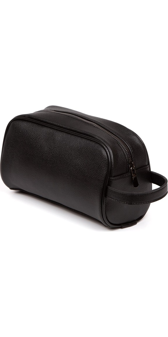 Newish Erkek Deri Portföy Clutch Traş Kozmetik Bakım ve Günlük El Çantası (14X24CM) NEW171 - Siyah - Lacivert görsel 4