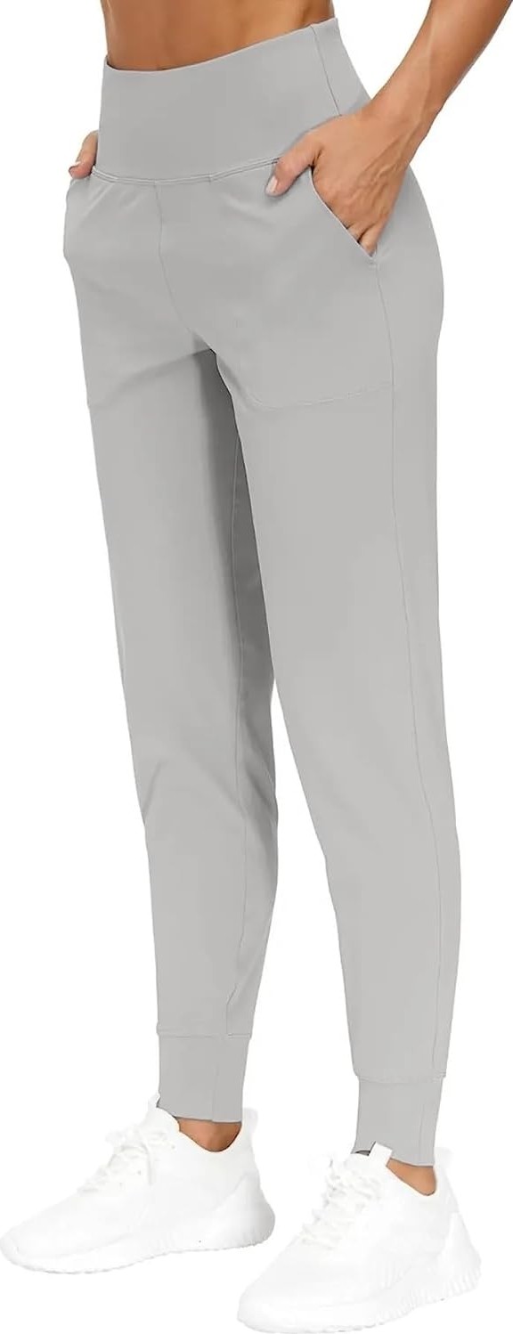 Storekadın Yüksek Bel Yoga Koşu Egzersiz Joggers Hafif Eşofman Altı