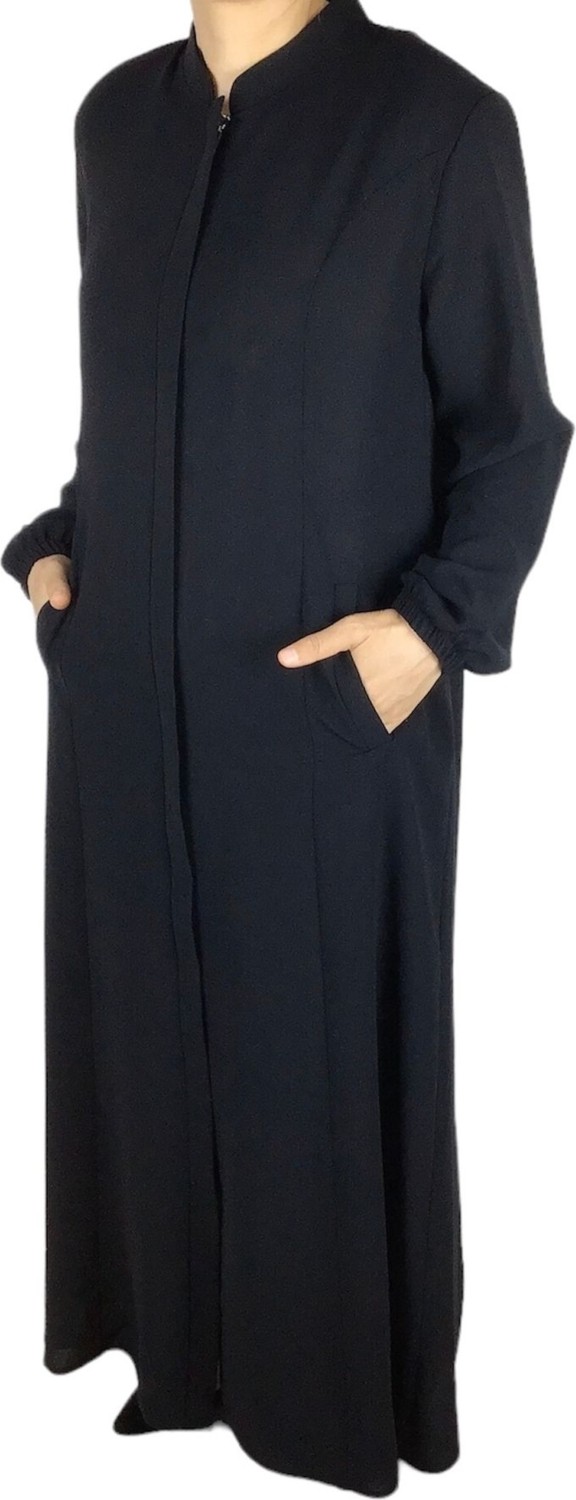 Ece Giyim Kadın Petek Kumaş Kolları Lastikli Cepli Büyük Beden Ferace görsel 2