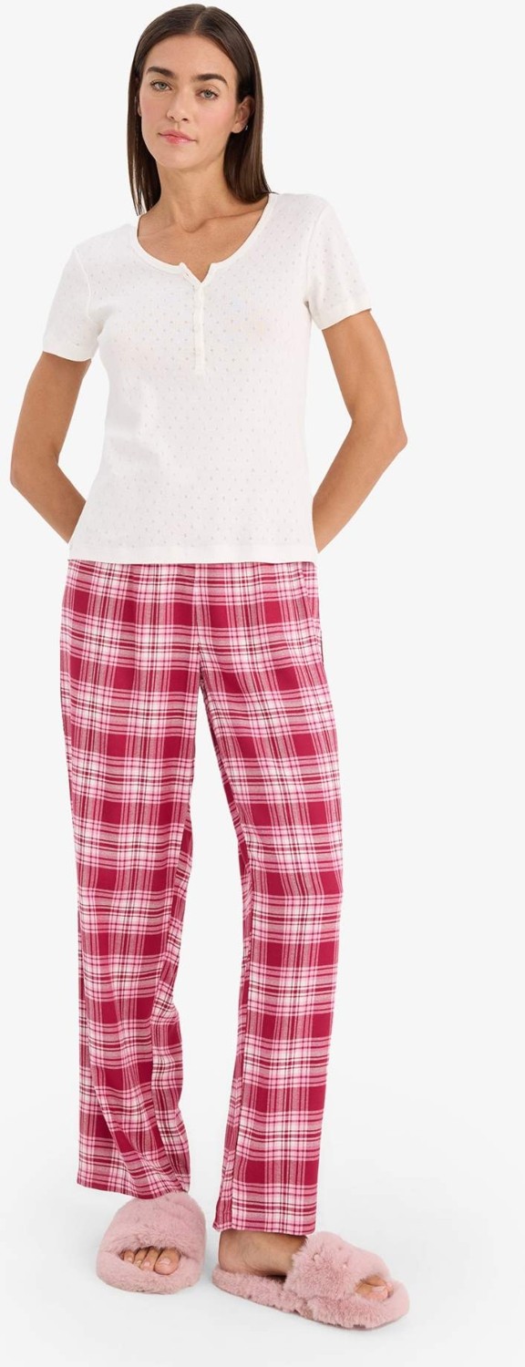 DeFacto Kareli Flanel Pijama Altı G1723AX26SP görsel 2