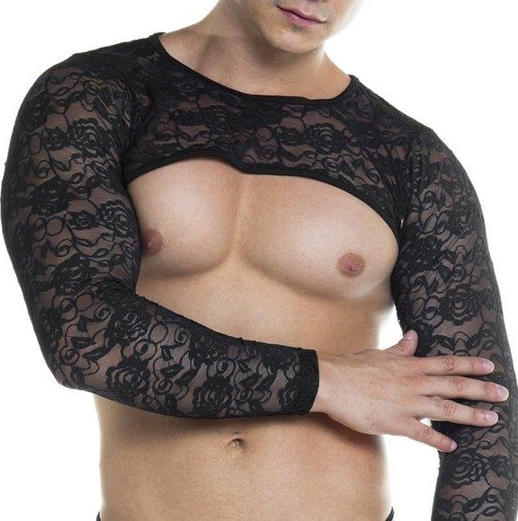 bebekokusu Erkek Fantezi Dantel Crop