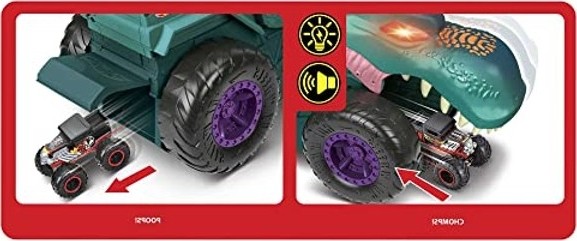 Aesco Mega Wrex Temalı Araba Yiyen Monster Trucks Oyuncak Seti görsel 2