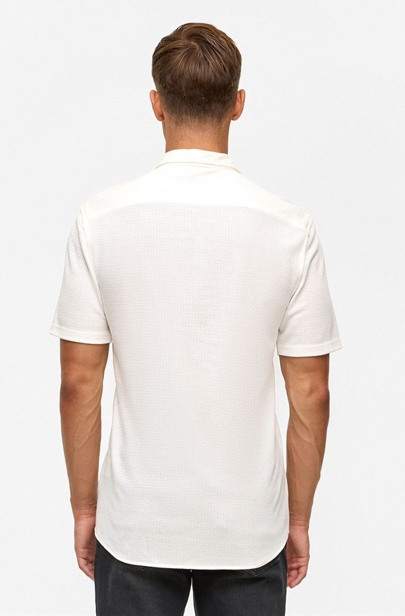 Süvari Beyaz Slim Casual Gömlek görsel 4