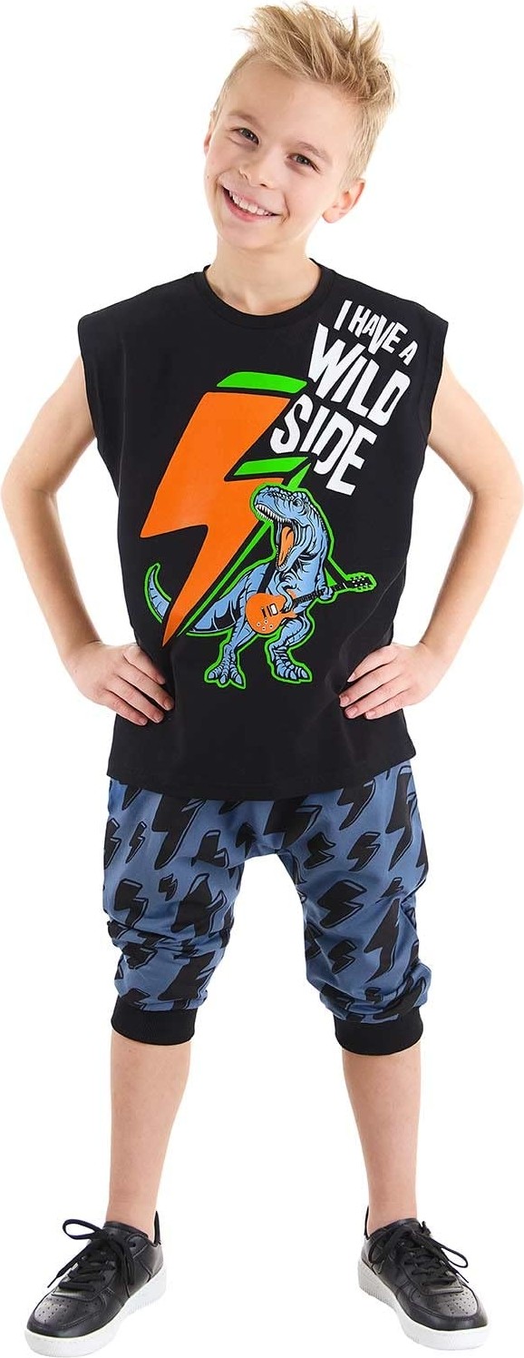 Die Grup Şimşek Dino Erkek Çocuk T-Shirt Kapri Şort Takım