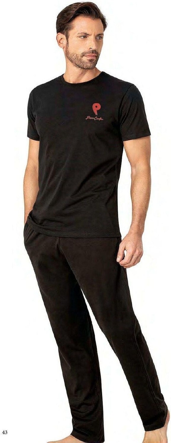 Pierre Cardin 6078 Erkek Kısa Kollu Bisiklet Yaka Pijama Takım-Beyaz