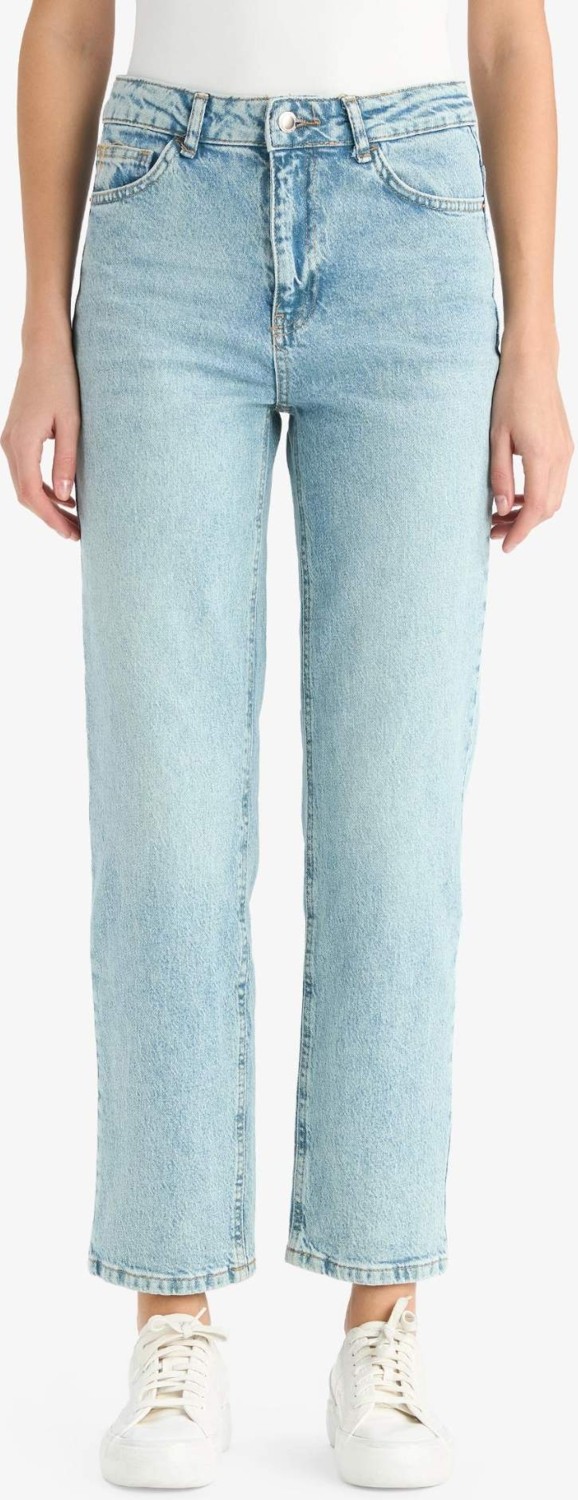 DeFacto Comfort Straight Normal Bel Bilek Boy Jean Yıkamalı Pantolon G2215AX25WN görsel 5