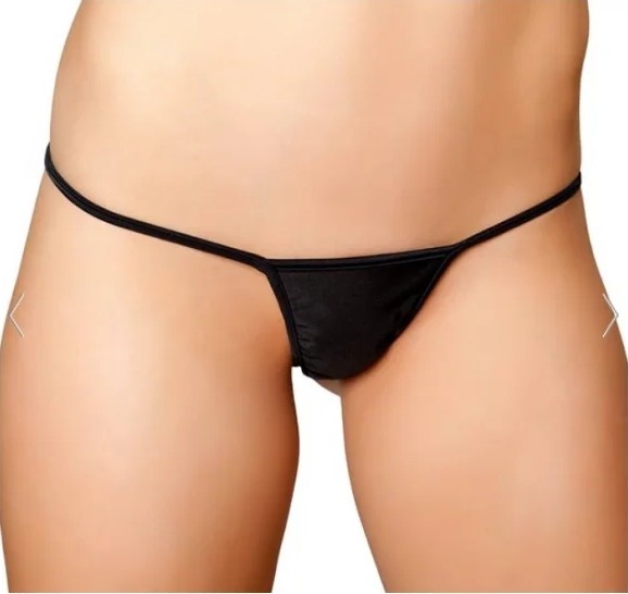 bebekokusu Tegan Büyük Beden Fantezi Siyah Lame String Tanga TG271288-B