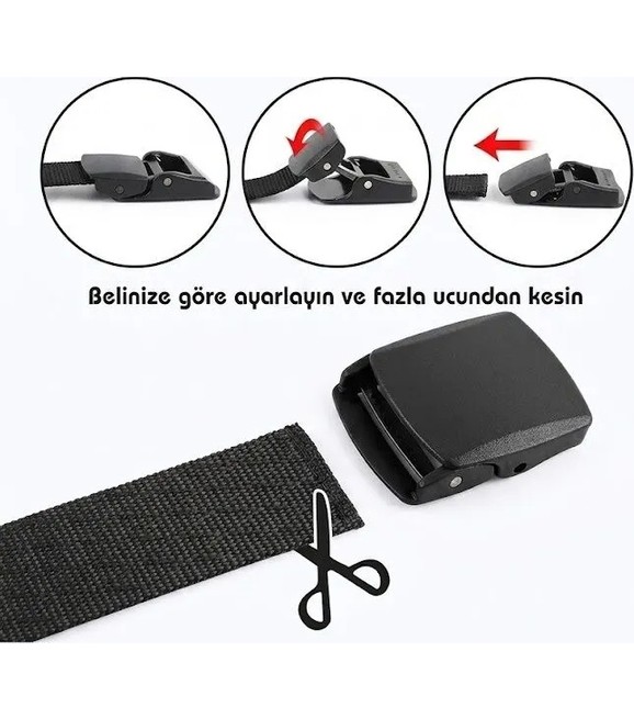 Aksoy Tactical Taktik Anti Alerjik Plastik Tokalı Bez Kemer görsel 6
