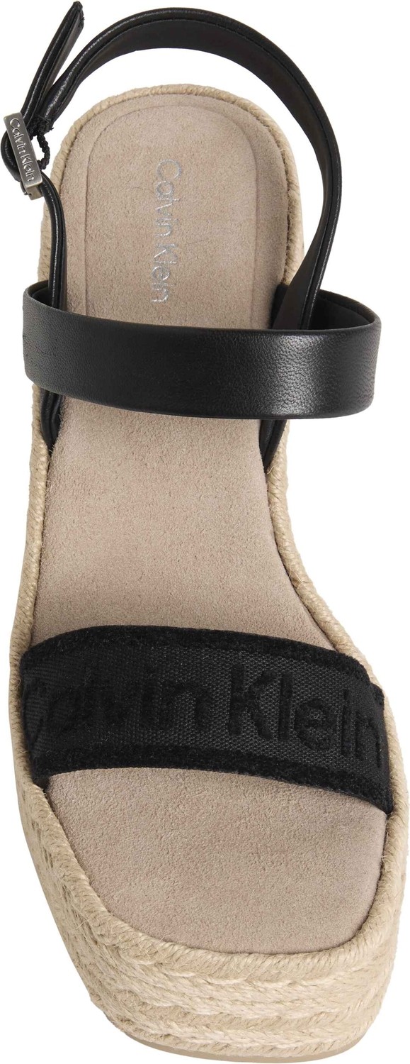 Calvin Klein Calvın Kleın Kadın Marka Logolu Günlük Kullanıma Uygun Siyah Espadril HW0HW02901 Beh görsel 3