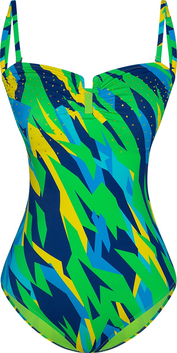 Bonesta Swimwear Taş Baskılı U Balenli Mayo