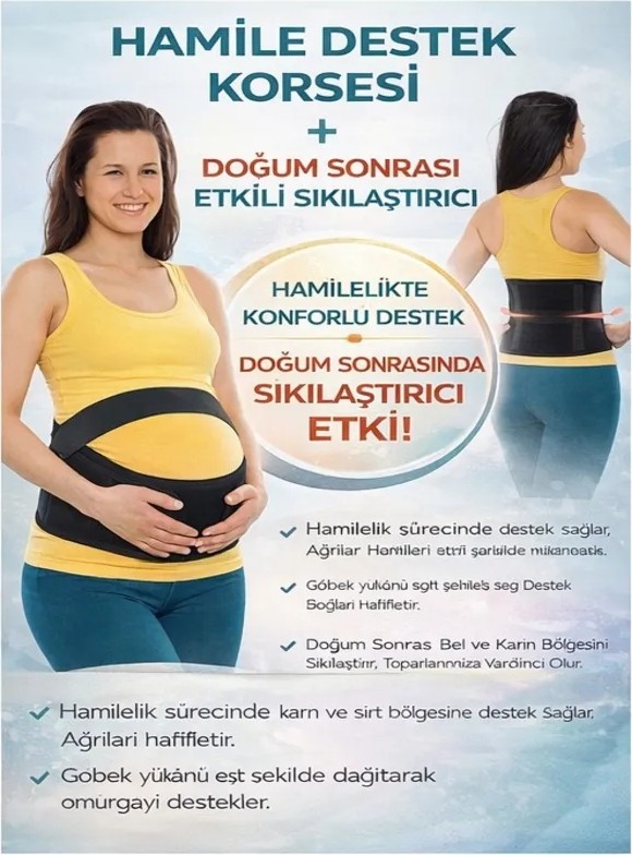 Ankaflex Doğum Öncesi Sonrası Hamile Bel Destek Korsesi görsel 8