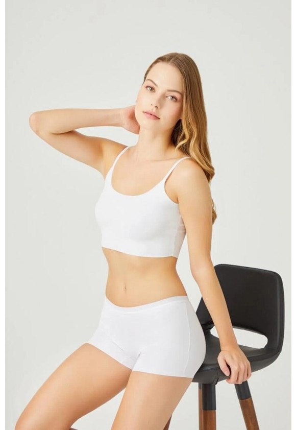 Cottonhill Basic Lazer Kesim Dikişsiz Kadın Boxer Külot 3'lü Paket - 2 görsel 6