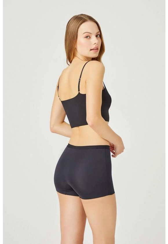 Cottonhill Basic Lazer Kesim Dikişsiz Kadın Boxer Külot 3'lü Paket - 2 görsel 7