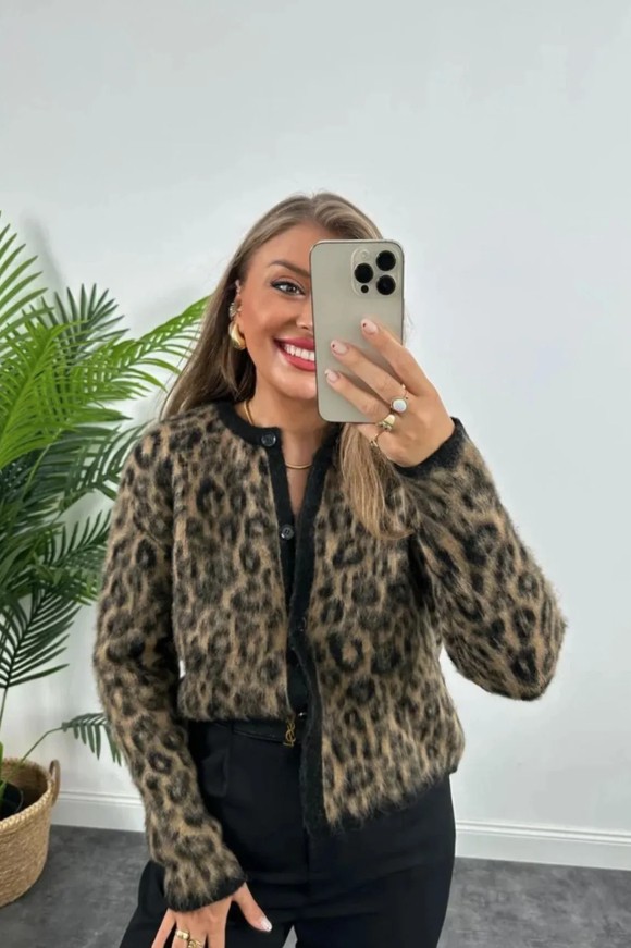 Sd Butik Leopar Hırka