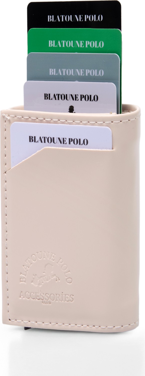 Blatoune Polo Erkek Vegan Deri RFID Korumalı Para Bölmeli Mekanizmalı Kartlık Cüzdan